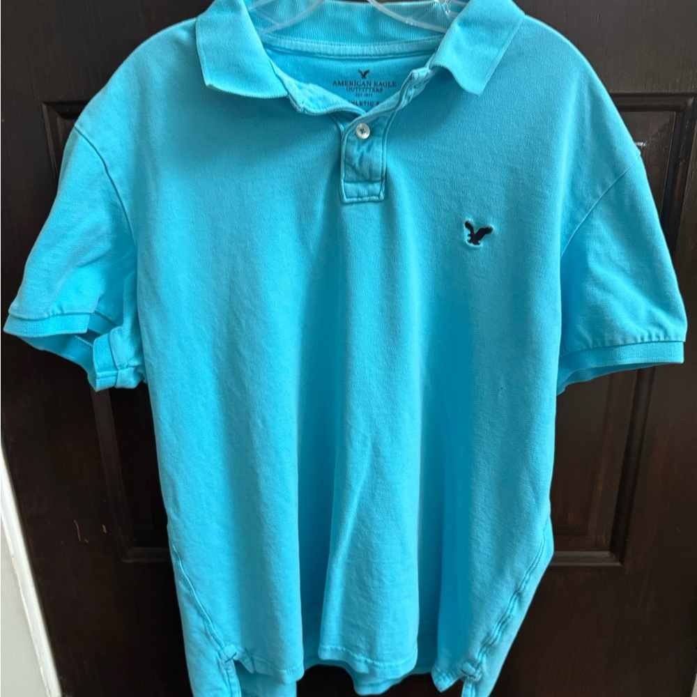 American Eagle Outfitters Blue Polo Shirt